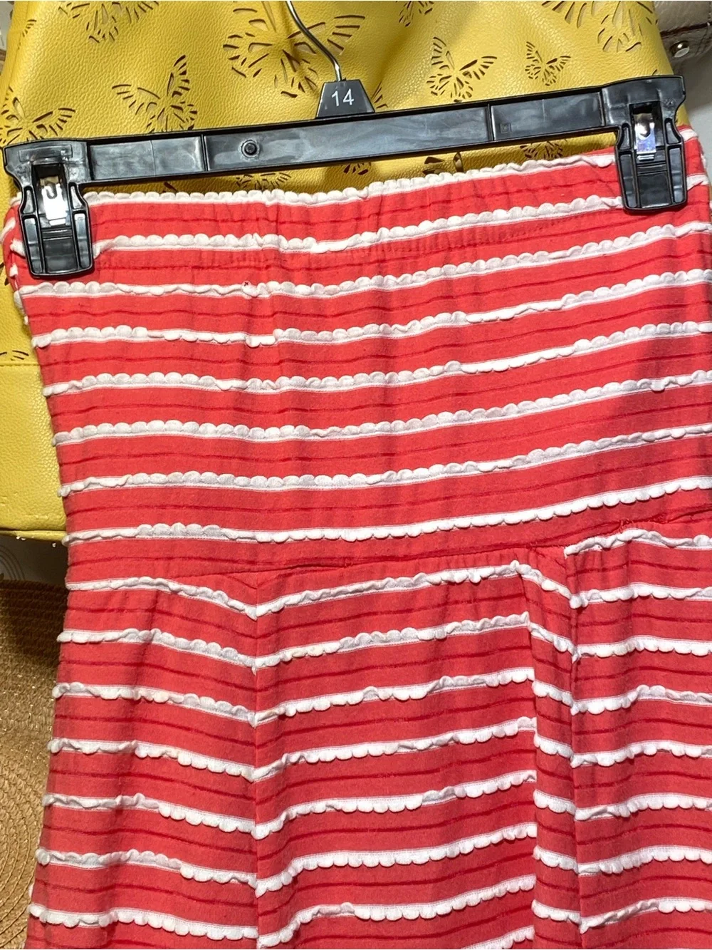 New Look Coral Tank Top with Lace Trim